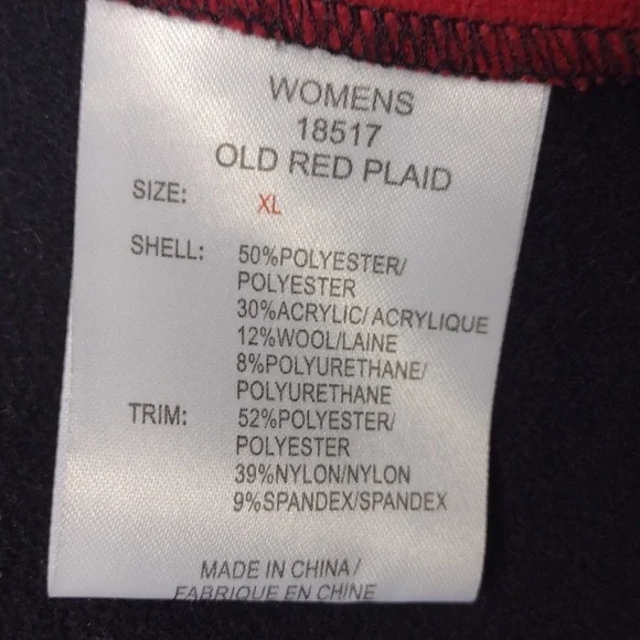 Woolrich Plaid Red and Black Women's XL Vest - Picture 8 of 9